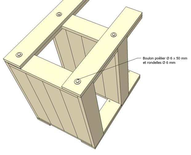 assemblage meuble boulons