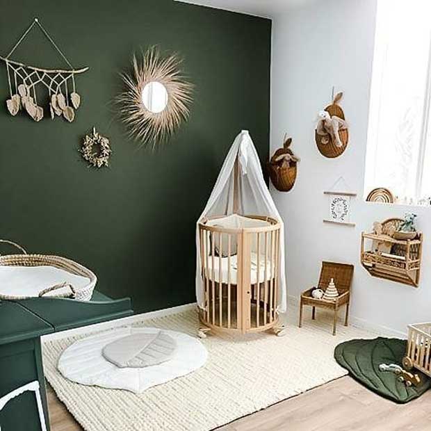 Mobile en bois pour bébé décoration chambre enfant Forêt